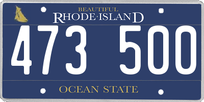 RI license plate 473500