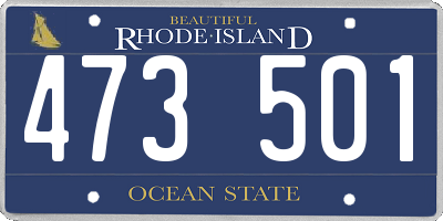 RI license plate 473501