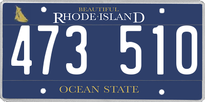 RI license plate 473510
