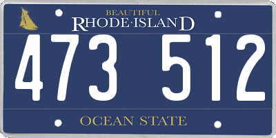 RI license plate 473512