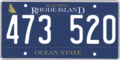 RI license plate 473520