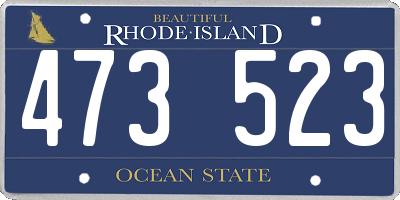 RI license plate 473523