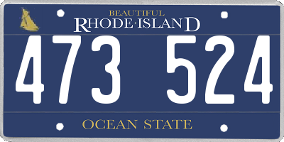 RI license plate 473524