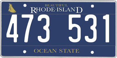 RI license plate 473531