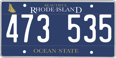 RI license plate 473535