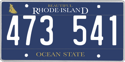 RI license plate 473541