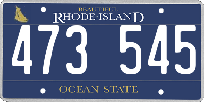 RI license plate 473545