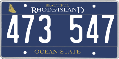 RI license plate 473547