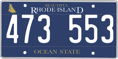 RI license plate 473553