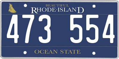 RI license plate 473554