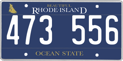RI license plate 473556