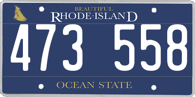 RI license plate 473558