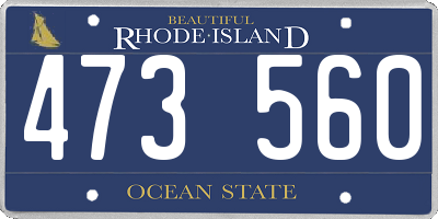 RI license plate 473560