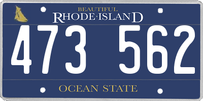 RI license plate 473562