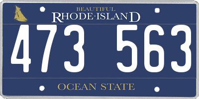 RI license plate 473563