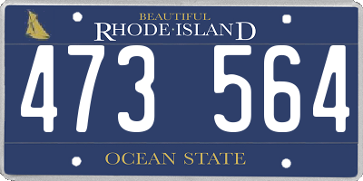 RI license plate 473564