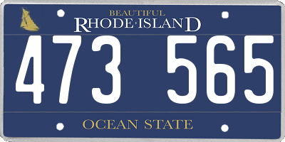 RI license plate 473565