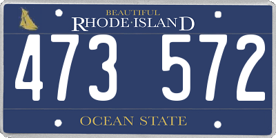 RI license plate 473572