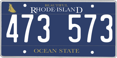 RI license plate 473573