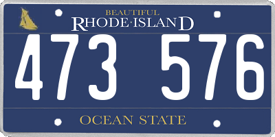 RI license plate 473576
