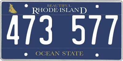 RI license plate 473577