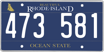RI license plate 473581