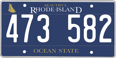 RI license plate 473582