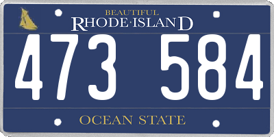 RI license plate 473584
