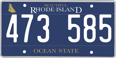 RI license plate 473585