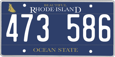 RI license plate 473586