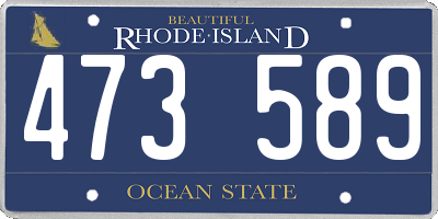 RI license plate 473589