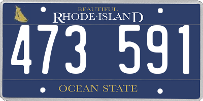 RI license plate 473591