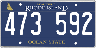 RI license plate 473592
