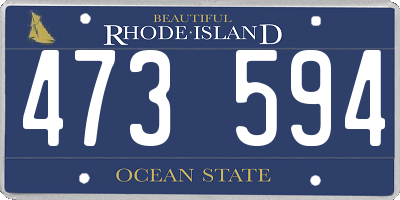 RI license plate 473594
