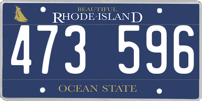 RI license plate 473596