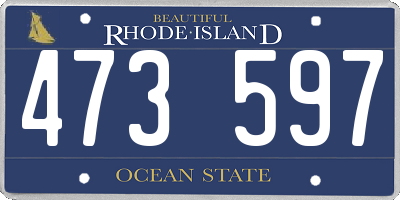 RI license plate 473597