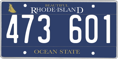 RI license plate 473601