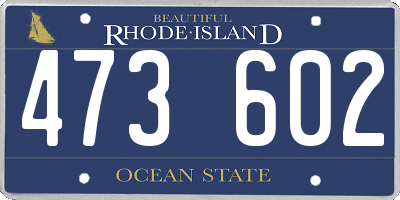 RI license plate 473602