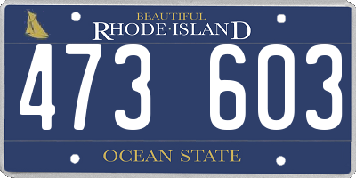 RI license plate 473603