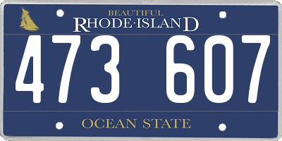 RI license plate 473607