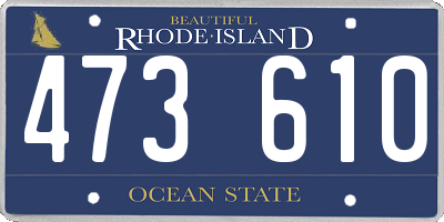 RI license plate 473610