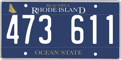 RI license plate 473611