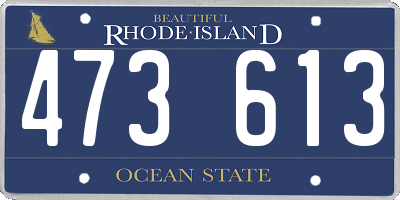 RI license plate 473613