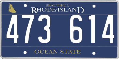 RI license plate 473614