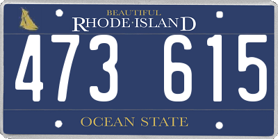RI license plate 473615