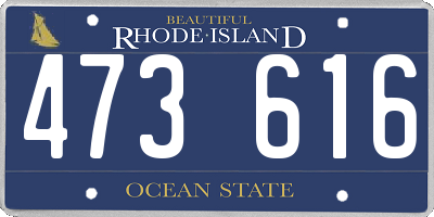 RI license plate 473616