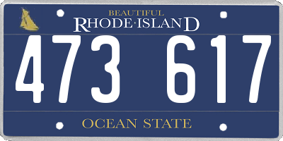 RI license plate 473617