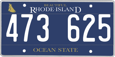 RI license plate 473625