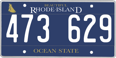 RI license plate 473629