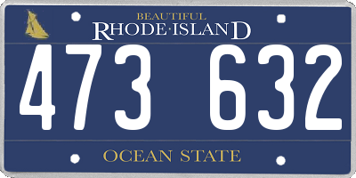 RI license plate 473632